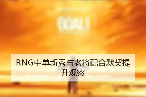 RNG中单新秀与老将配合默契提升观察